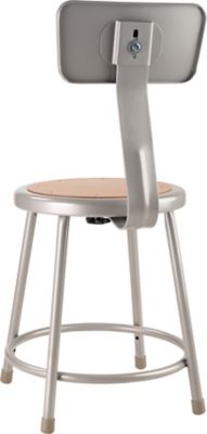 Image showing  Steel Stools, Backrest, 2-Pack, 18 in., Gray