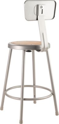 Image showing  Steel Stools, Backrest, 2-Pack, 24 in., Gray