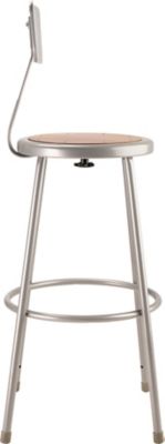 Image showing  Steel Stools, Backrest, 2-Pack, 30 in., Gray