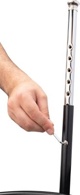 Image showing  Height-Adjustable Steel Stools, 2 pk., 25-33 in., Black