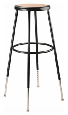 Image showing  Height-Adjustable Steel Stools, 2 pk., 32-39 in., Black