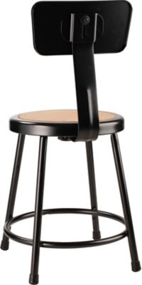 Image showing  Steel Stools, Backrest, 2 pk., 18 in., Black