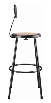 Image showing  Steel Stools, Backrest, 2 pk., 30 in., Black