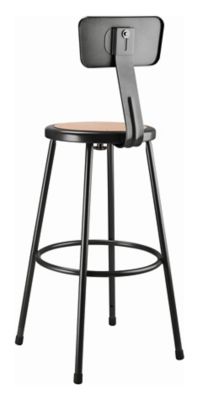 Image showing  Steel Stools, Backrest, 2 pk., 30 in., Black