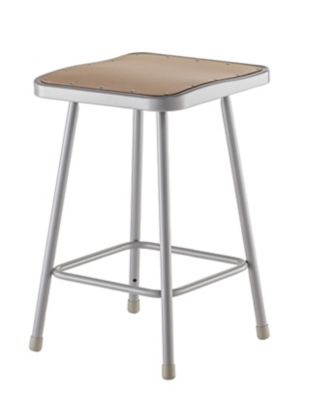 Image showing  Heavy-Duty Square Seat Steel Stools, 2-Pack, 24 in.