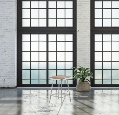 Image showing  Heavy-Duty Square Seat Steel Stools, 2-Pack, 24 in.