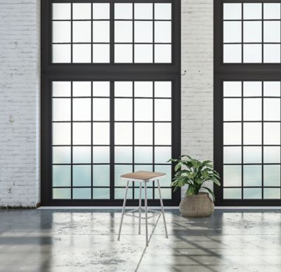 Image showing  Heavy-Duty Square Seat Steel Stools, 2-Pack, 30 in.