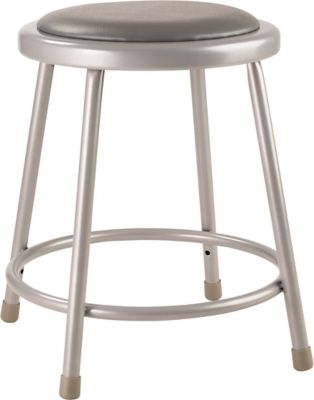 Image showing  Heavy-Duty Vinyl Padded Steel Stools, 2-Pack, 18 in., Gray