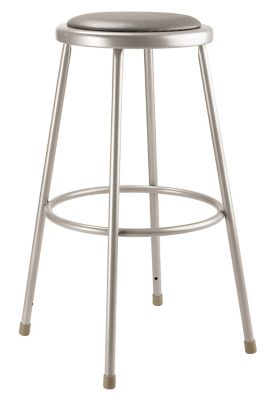 Image showing  Heavy-Duty Vinyl Padded Steel Stools, 2-Pack, 30 in., Gray
