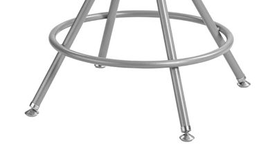 Image showing  Height-Adjustable Heavy-Duty Vinyl Padded Swivel Steel Stool