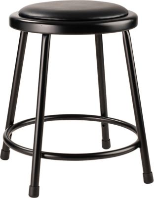 Image showing  Heavy-Duty Vinyl Padded Steel Stools, 2 pk., 18 in., Black