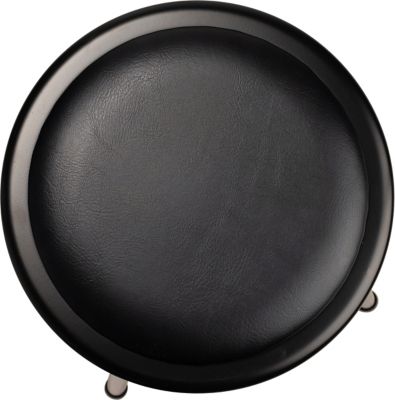 Image showing  Height-Adjustable Heavy-Duty Vinyl Padded Steel Stools, 2-Pack, 32-39 in., Black