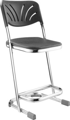 National Public Seating Elephant Z-Stool with Backrest, 22 in.