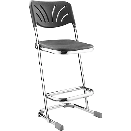 National Public Seating Elephant Z-Stool with Backrest, 24 in.