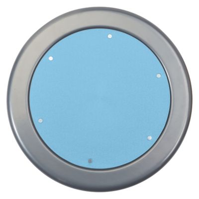 Image showing  Steel Seat Height-Adjustable Swivel Stool, Grey Frame