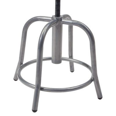 Image showing  Steel Seat Height-Adjustable Swivel Stool, Grey Frame