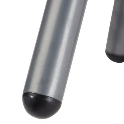 Image showing  Steel Seat Height-Adjustable Swivel Stool, Grey Frame