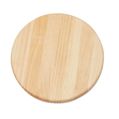 Image showing  Wood Seat Height-Adjustable Swivel Stool