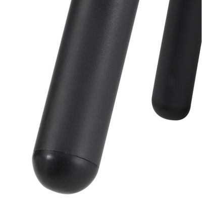 Image showing 4 th National Public Seating Steel Seat Height-Adjustable Swivel Stool, Black Frame