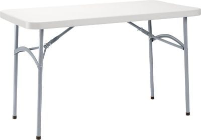National Public Seating Heavy-Duty Folding Table, 24 in. x 48 in., Gray