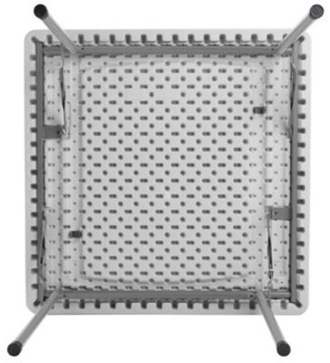 Image showing 5 th National Public Seating 36 in. x 36 in. Heavy-Duty Folding Table, Gray