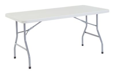 National Public Seating Heavy-Duty Folding Table, 30 in. x 60 in., Gray