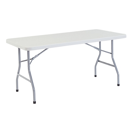 National Public Seating Heavy-Duty Folding Table, 30 in. x 60 in., Gray
