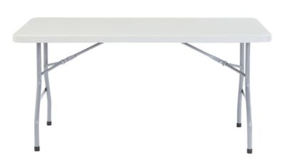 Image showing  30 in. x 60 in. Heavy-Duty Folding Table, Gray