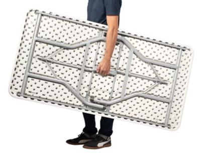 Image showing  30 in. x 60 in. Heavy-Duty Folding Table, Gray
