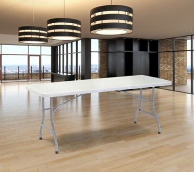 Image showing 8 th National Public Seating 30 in. x 72 in. Heavy-Duty Folding Table, Gray