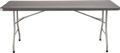 Image showing  30 in. x 72 in. Heavy-Duty Folding Table, Charcoal