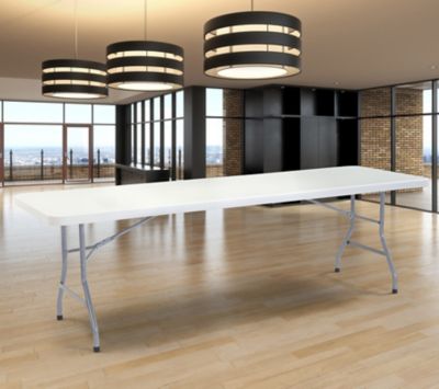 Image showing 8 th National Public Seating Heavy-Duty Folding Table, 30 in. x 96 in., Gray