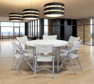 Image showing 6 th National Public Seating 48 in. Heavy-Duty Round Folding Table