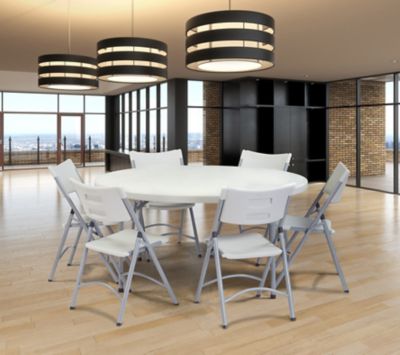 Image showing 5 th National Public Seating 60 in. Heavy-Duty Round Folding Table