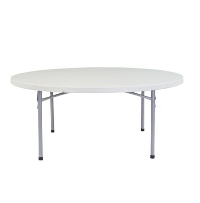 National Public Seating Heavy-Duty Round Folding Table, 71 in.