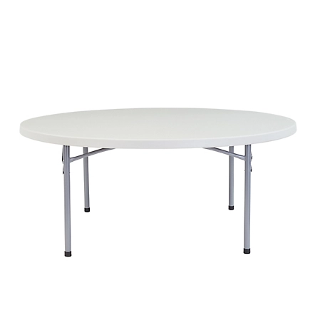 National Public Seating Heavy-Duty Round Folding Table, 71 in.
