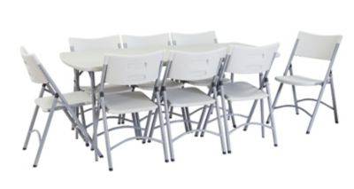 Image showing 6 th National Public Seating Heavy-Duty Fold-in-Half Plastic Table