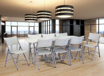 Image showing 7 th National Public Seating Heavy-Duty Fold-in-Half Plastic Table