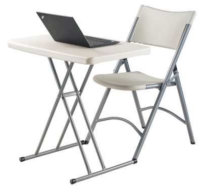 Image showing 7 th Commercialine Height-Adjustable Personal Folding Table, 150 lb. Capacity
