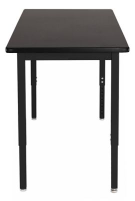 Image showing  24 x 60 in. Rectangular Heavy-Duty Height-Adjustable Steel Table, Black Frame