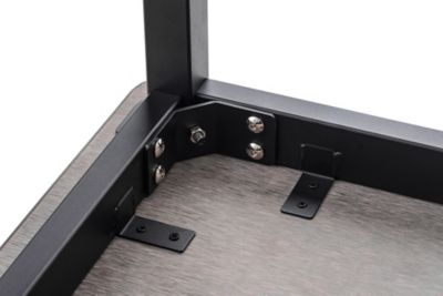 Image showing  30 x 72 in. Rectangular Heavy-Duty Height-Adjustable Steel Table, Black Frame