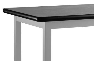 Image showing  Rectangular Heavy-Duty Height-Adjustable Steel Table, Grey Frame