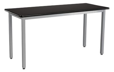 National Public Seating Rectangular Heavy-Duty Fixed-Height Steel Table, Grey Frame -  SLT9-2448H
