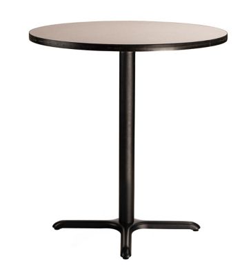 Image showing  Round Composite Wood and Metal X-Base Counter-Height Cafe Table for 4 People