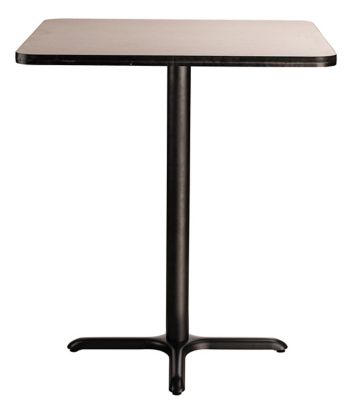 Image showing  Square Composite Wood and Metal X-Base Dining Height Cafe Table for 4 People