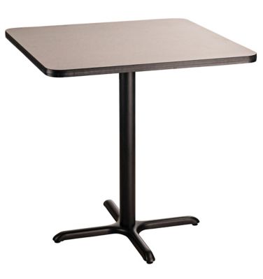National Public Seating Square Composite Wood Counter-Height Cafe Table with Laminate Top and Metal X-Base, 36 in.