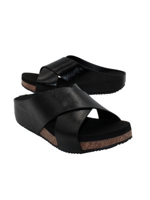 Volatile Ablette Genuine Leather Crisscross Sandals