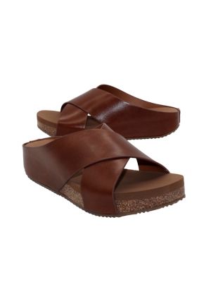 Volatile Ablette Genuine Leather Crisscross Sandals