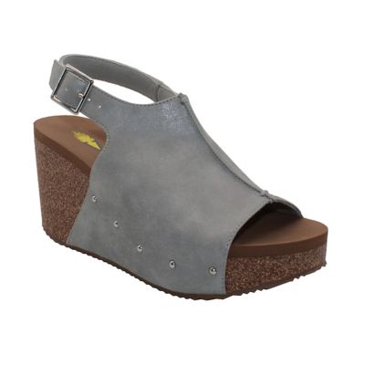 Volatile Division Wedge Buckle Sandals