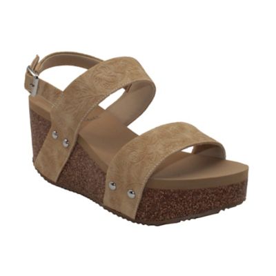 Volatile Summerlove Buckle Strap Wedge Sandals